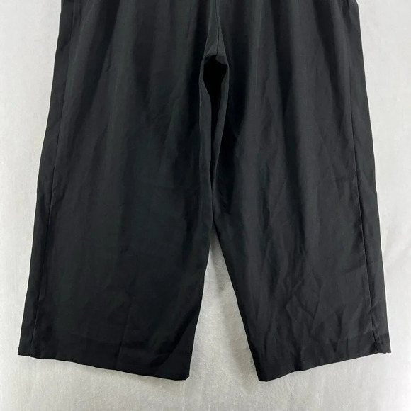 Cider Pants Women's Sz 1XL Black High-Rise Cropped Wide Leg Elastic Waist - Picture 9 of 13